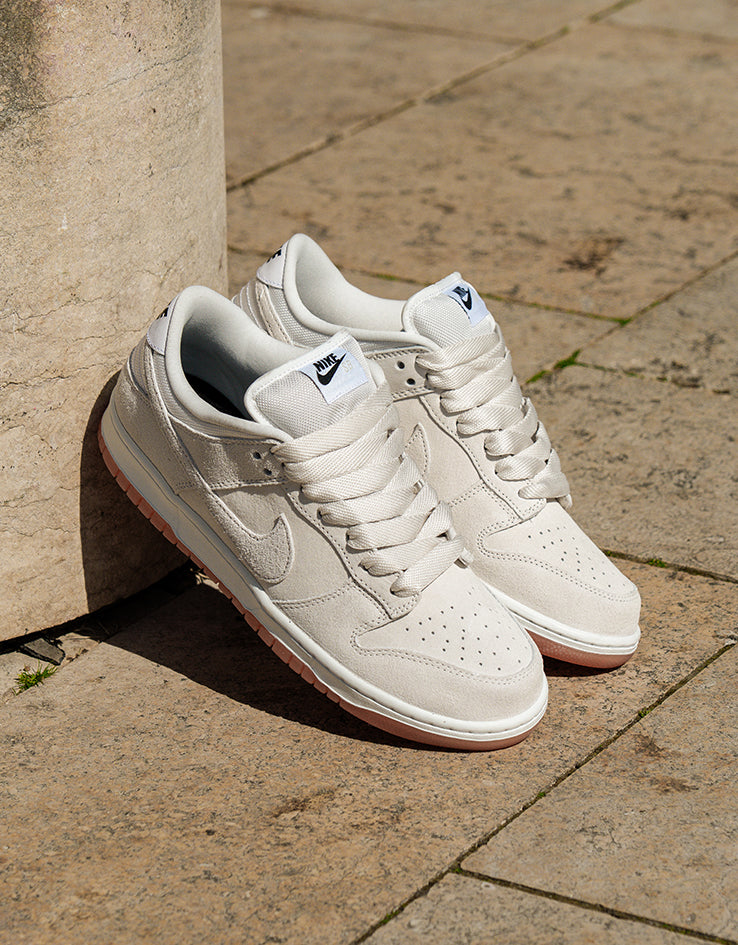 Nike SB Dunk Low Pro B Skate Shoes - Pale Ivory/Pale Ivory-Summit White-Gum
