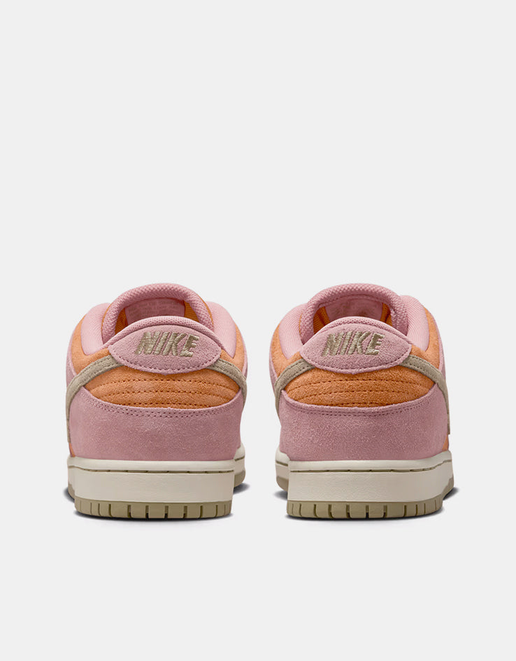 Nike SB Dunk Low Pro Skate Shoes - Red Stardust/Neutral Olive-Monarch