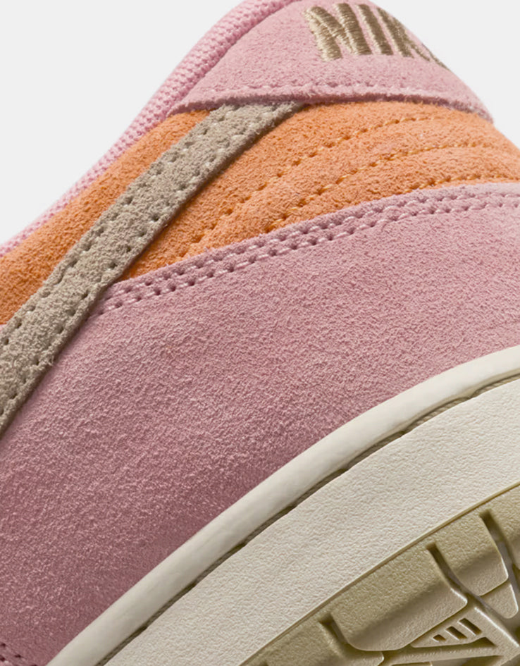 Nike SB Dunk Low Pro Skate Shoes - Red Stardust/Neutral Olive-Monarch