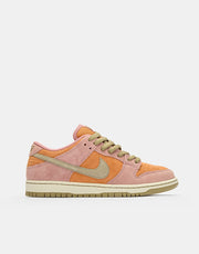 Nike SB Dunk Low Pro Skate Shoes - Red Stardust/Neutral Olive-Monarch