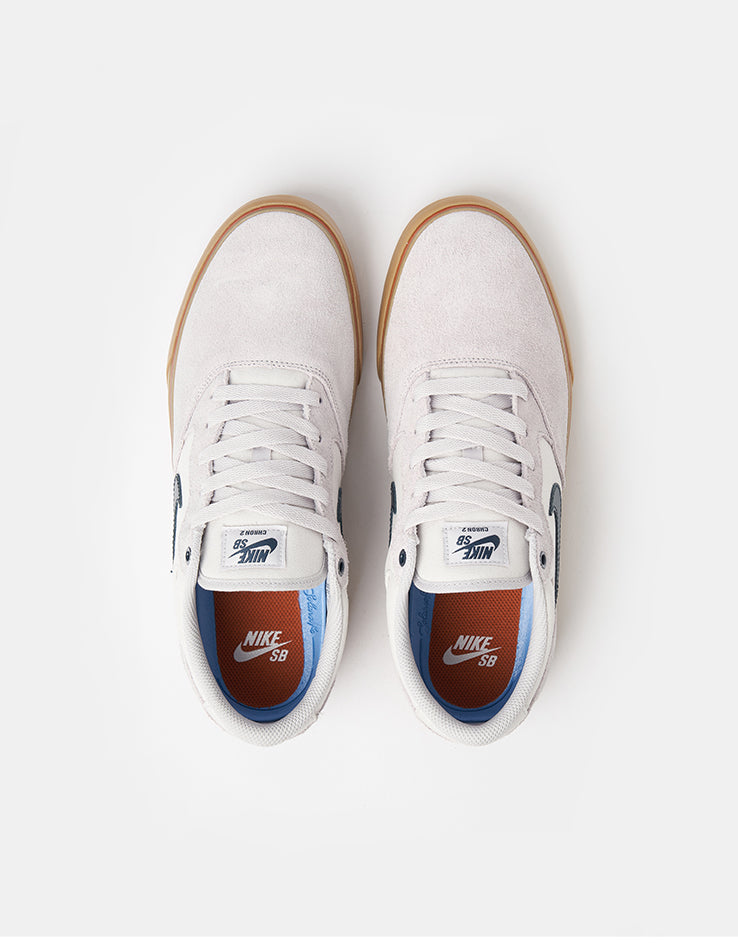 Nike SB Chron 2 Skate Shoes - Vast Grey/Armory Navy-Dark Russet
