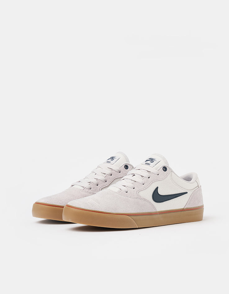 Nike SB Chron 2 Skate Shoes - Vast Grey/Armory Navy-Dark Russet