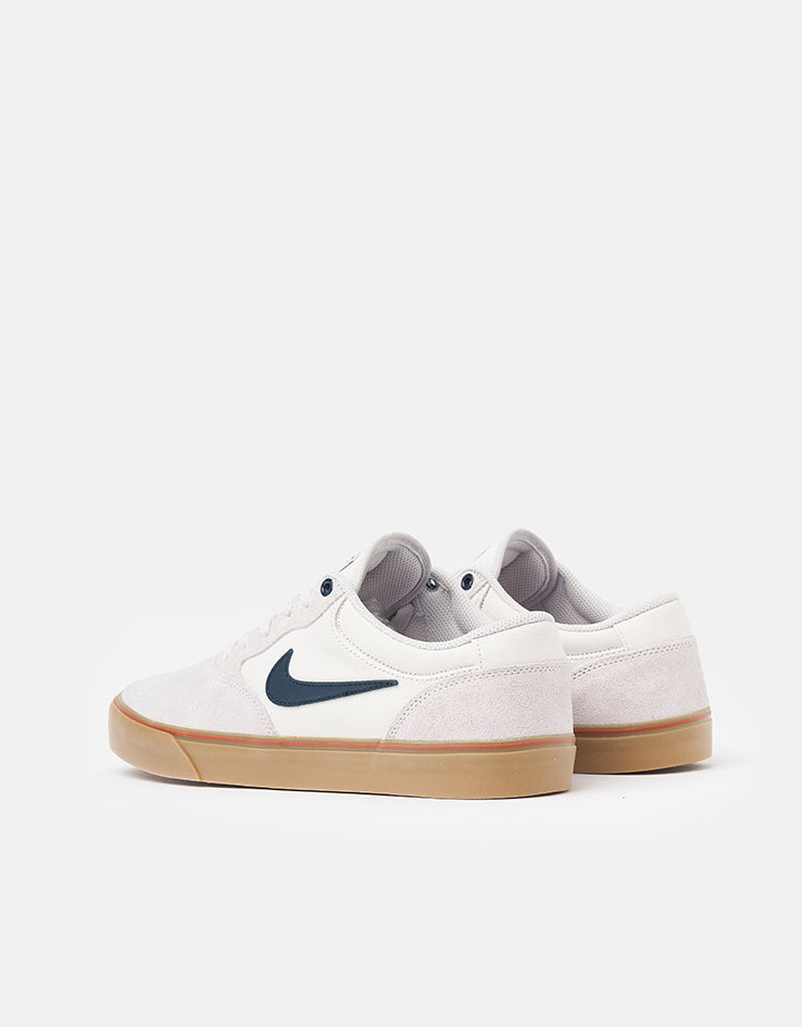 Nike SB Chron 2 Skate Shoes - Vast Grey/Armory Navy-Dark Russet