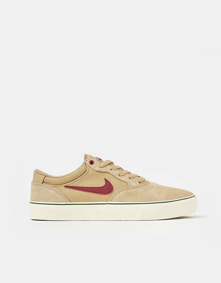 Nike SB Chron 2 Skate Shoes - Parachute Beige/Dark Team Red