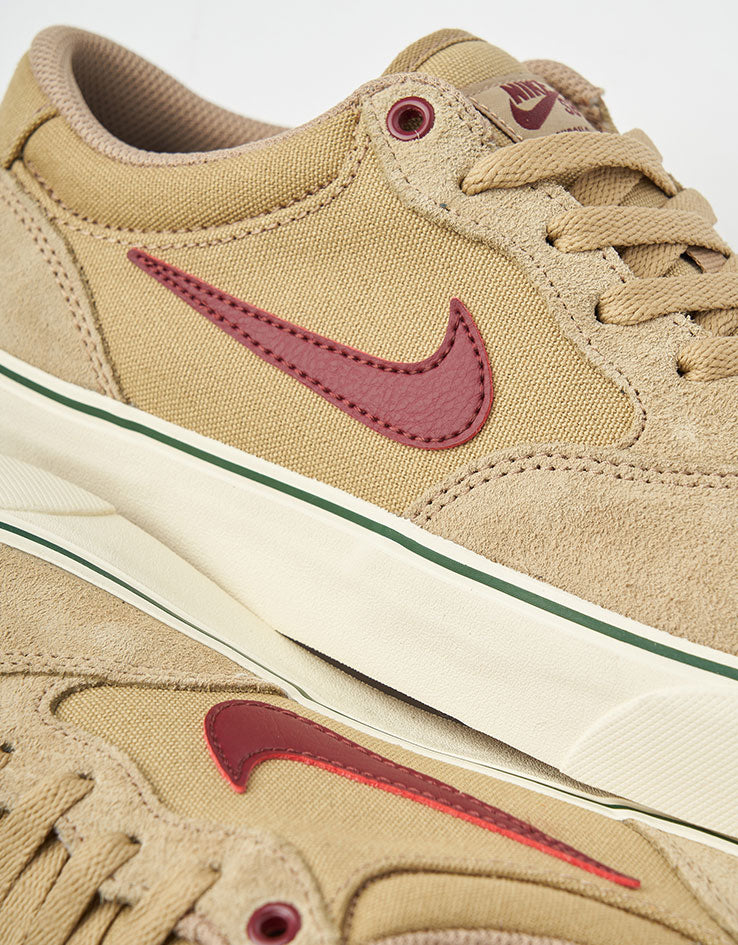 Nike SB Chron 2 Skate Shoes - Parachute Beige/Dark Team Red