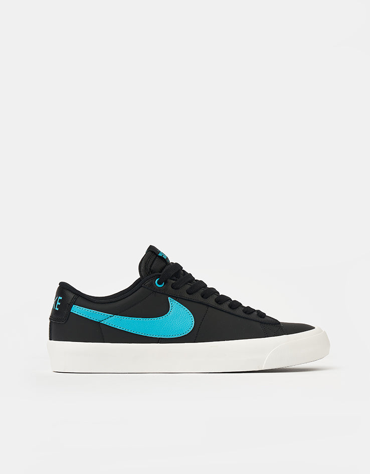 Nike SB Blazer Low Pro GT Skate Shoes - Black/Dusty Cactus-Black-Summit White