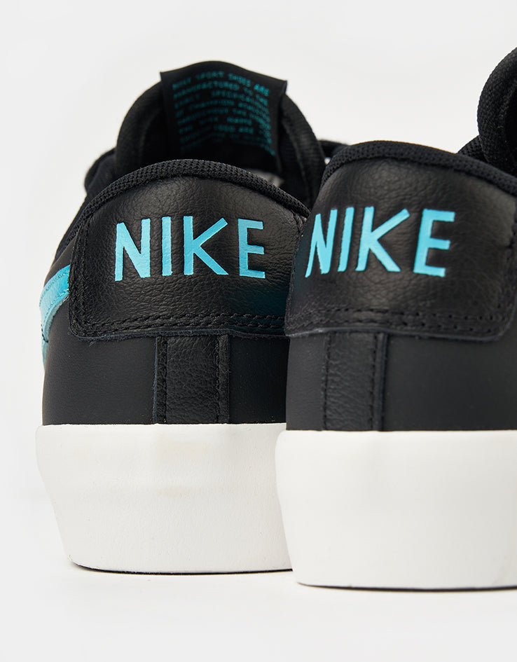 Nike SB Blazer Low Pro GT Skate Shoes - Black/Dusty Cactus-Black-Summit White