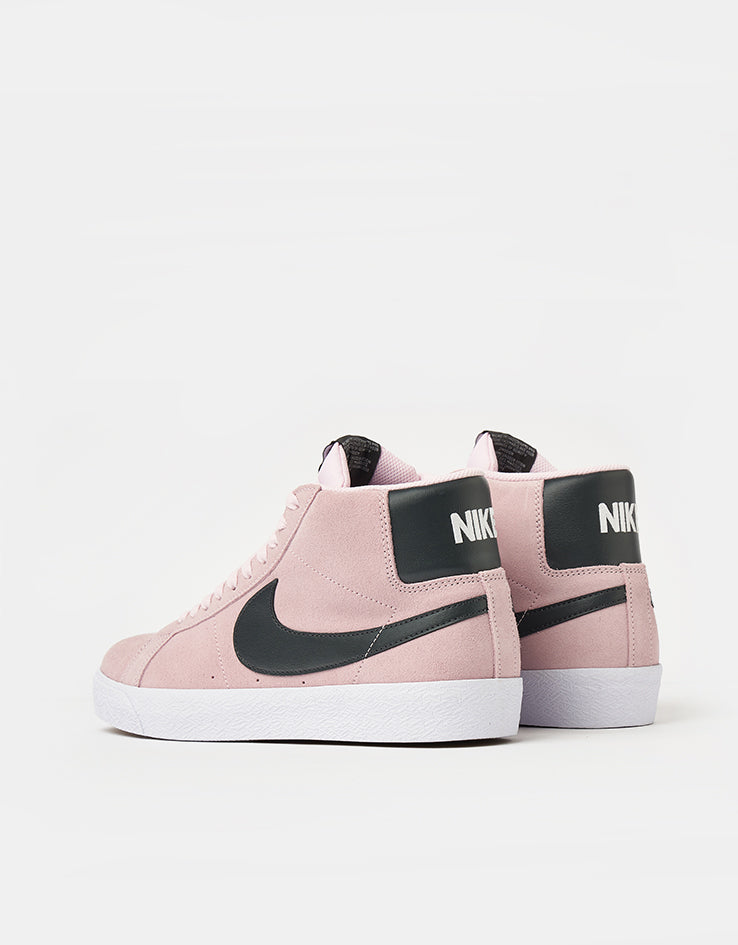 Nike SB Zoom Blazer Mid Skate Shoes - Pink Foam/Anthracite-White-Gum Yellow