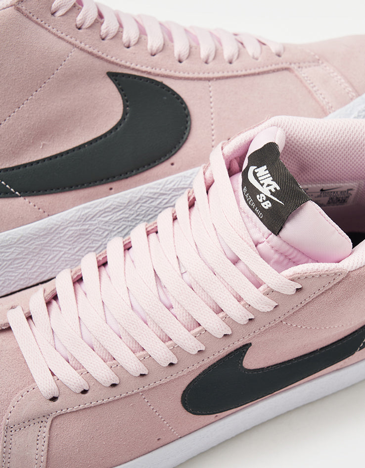 Nike SB Zoom Blazer Mid Skate Shoes - Pink Foam/Anthracite-White-Gum Yellow