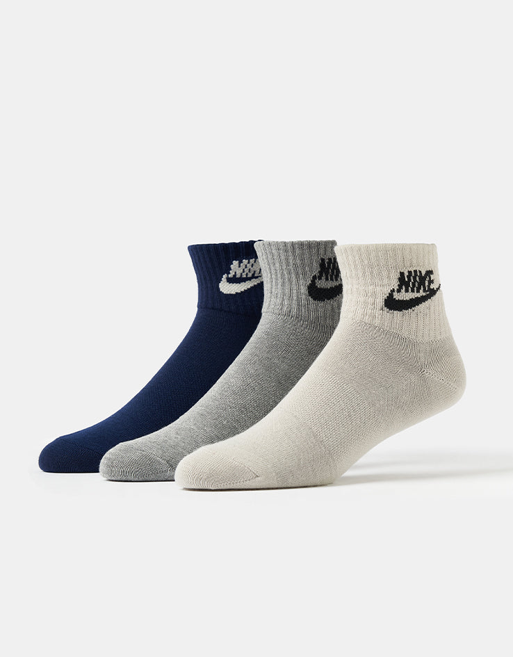 Nike Everyday Essential Ankle Socks 3 Pack - Multi