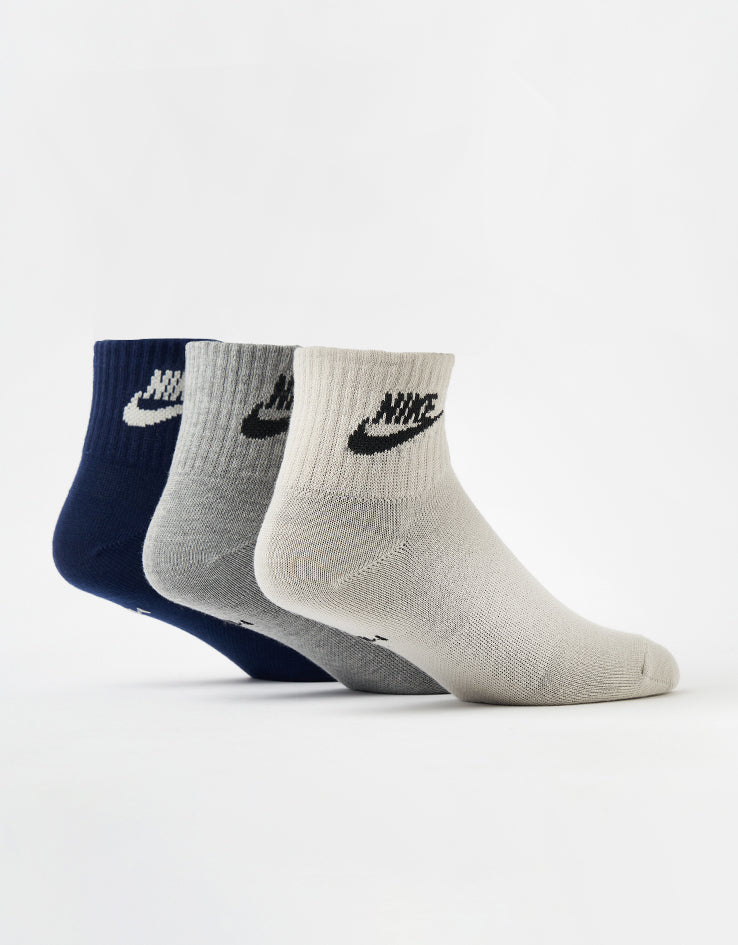 Nike Everyday Essential Ankle Socks 3 Pack - Multi