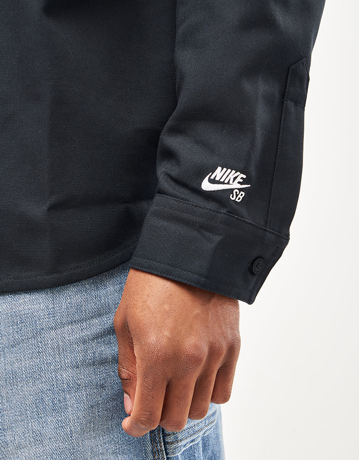 Nike SB Essential Woven L/S Shirt - Black/White