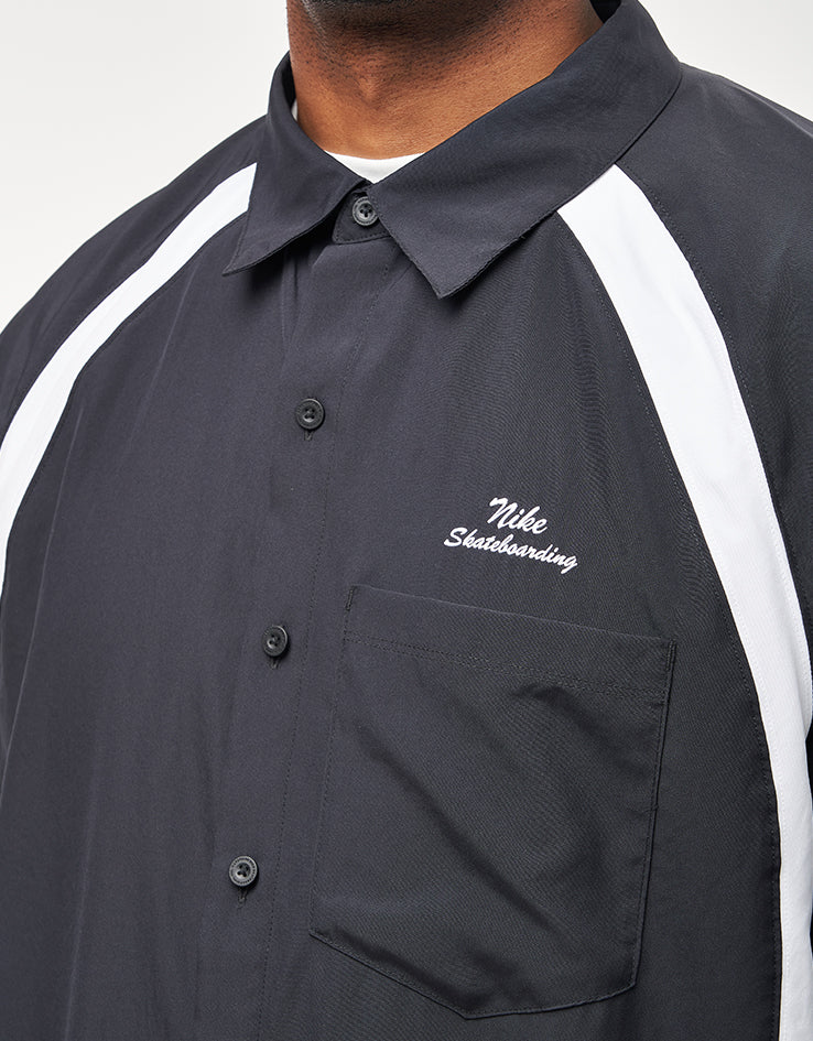 Nike SB Bowler Woven S/S Shirt - Black/White/White