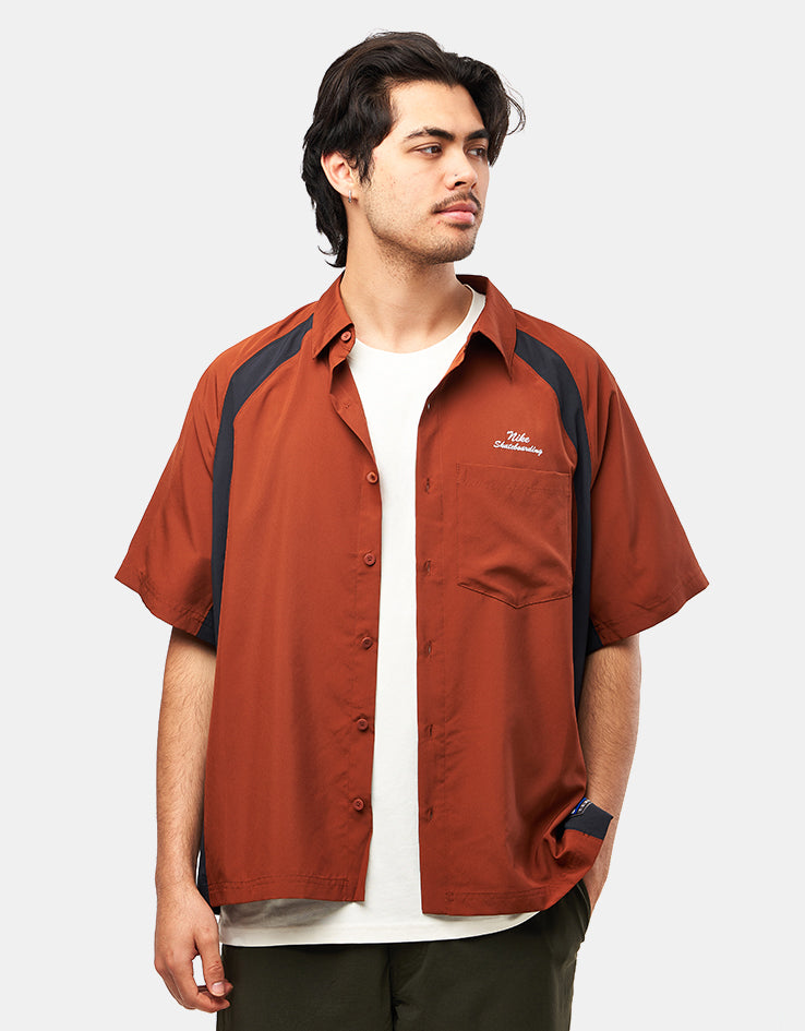 Nike SB Bowler Woven S/S Shirt - Cinnamon/Black/White