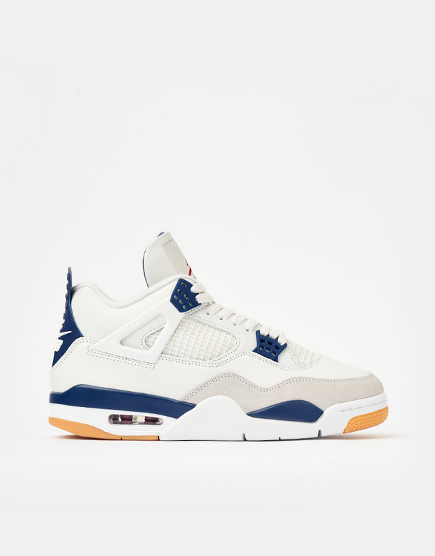 Nike SB Air Jordan 4 Retro SP Skate Shoes - Summit White/White-Navy-Neutral Grey