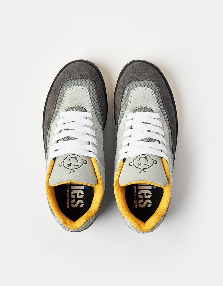 etnies Snake Skate Shoes - Grey/Grey/Yellow