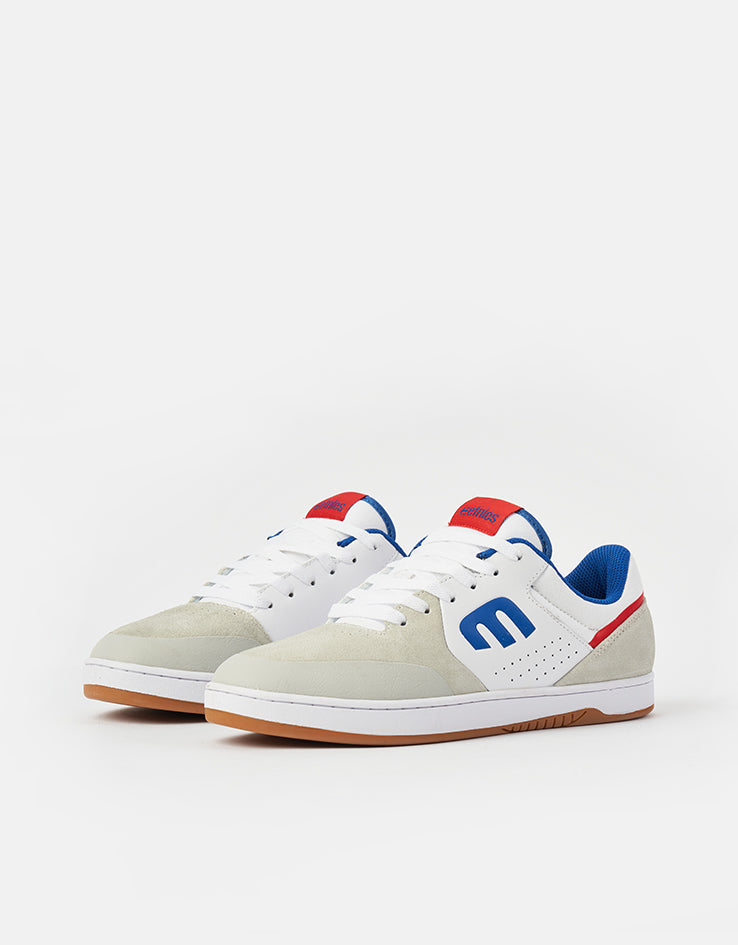 etnies Marana Skate Shoes - White/Blue/Red