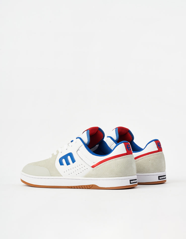 etnies Marana Skate Shoes - White/Blue/Red