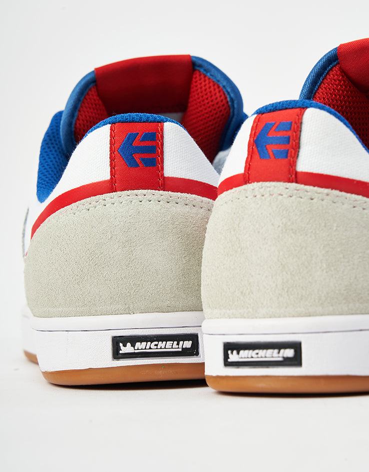 etnies Marana Skate Shoes - White/Blue/Red