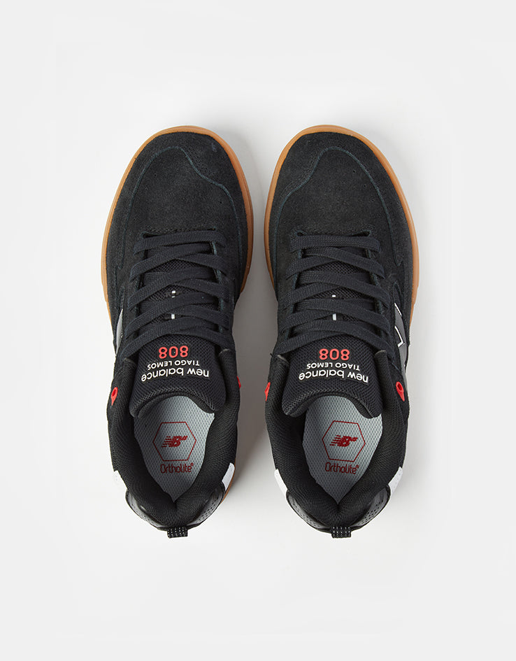 New Balance Numeric 808 Lite Tiago Lemos Skate Shoes - Black/Gum