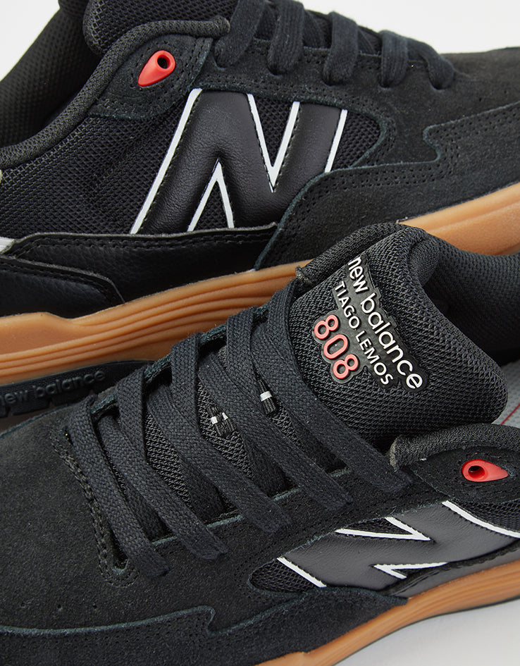 New Balance Numeric 808 Lite Tiago Lemos Skate Shoes - Black/Gum