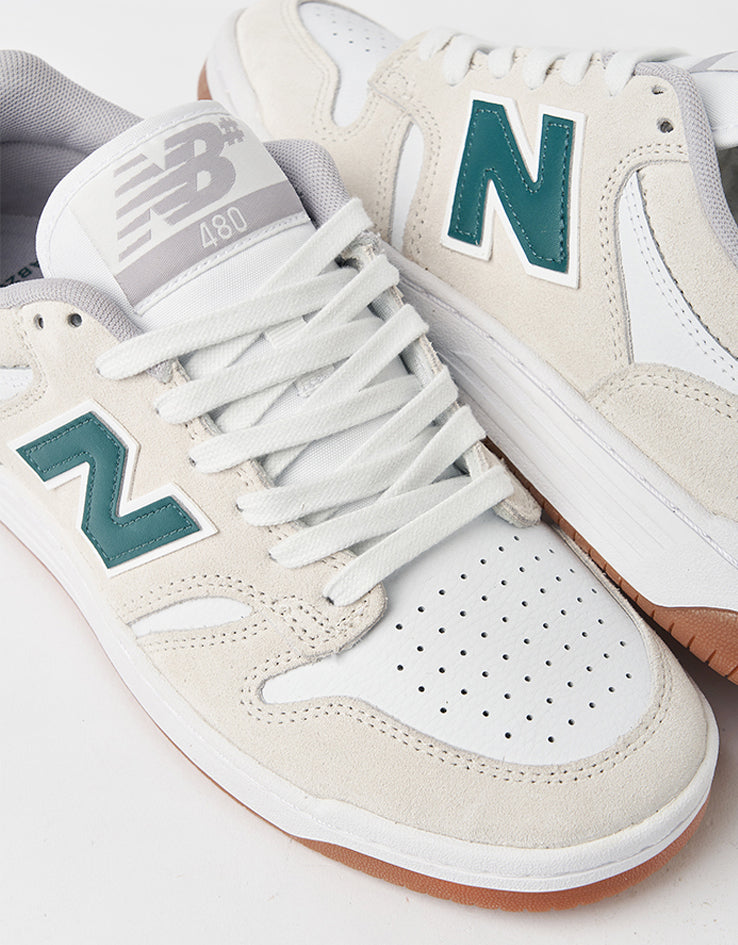 New Balance Numeric 480 Skate Shoes - Sea Salt/Vintage Teal