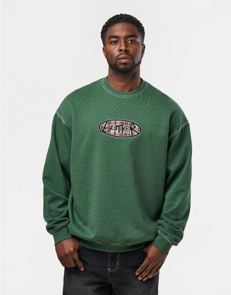 Butter Goods Crust Crewneck - Washed Forest