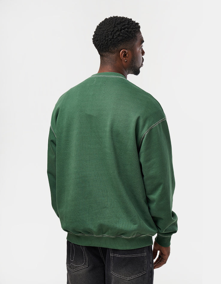 Butter Goods Crust Crewneck - Washed Forest