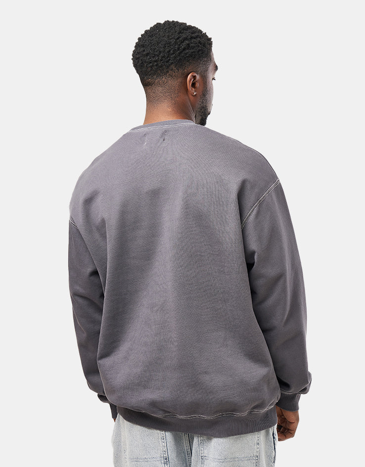 Butter Goods Crust Crewneck - Washed Charcoal