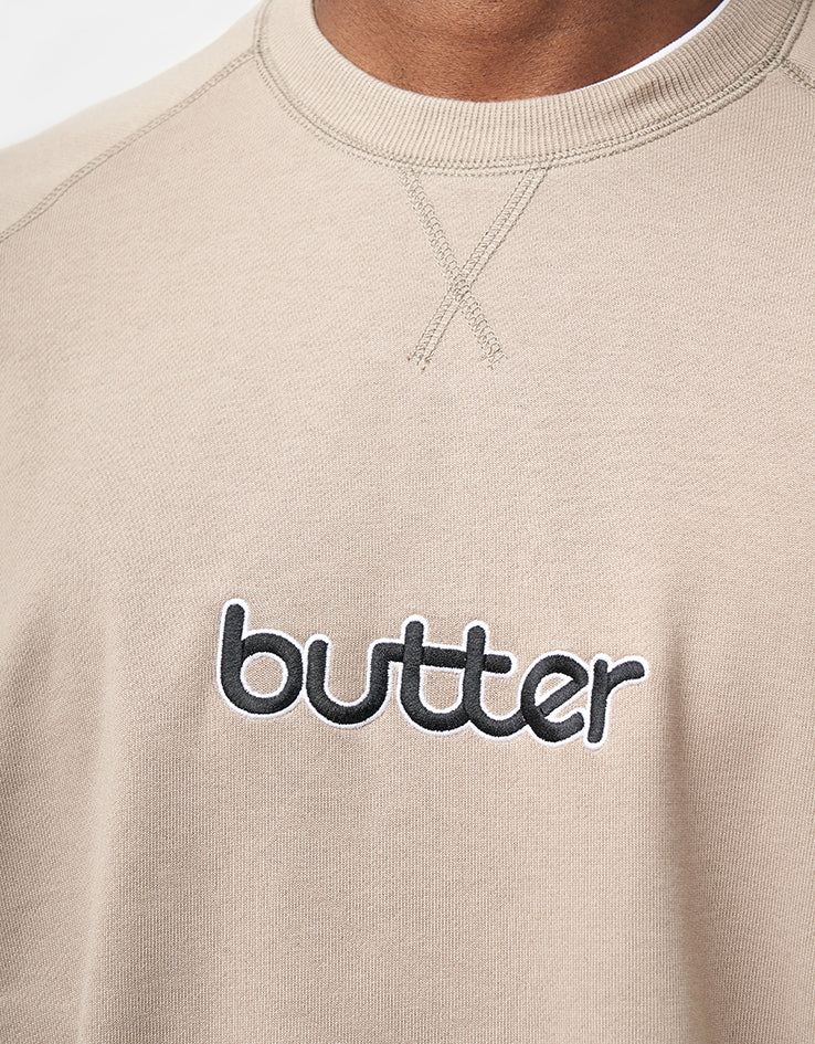 Butter Goods Aspect Crewneck - Fossil/Charcoal
