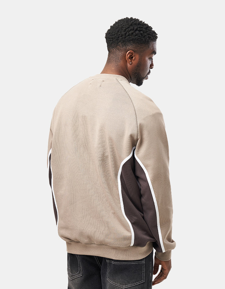Butter Goods Aspect Crewneck - Fossil/Charcoal