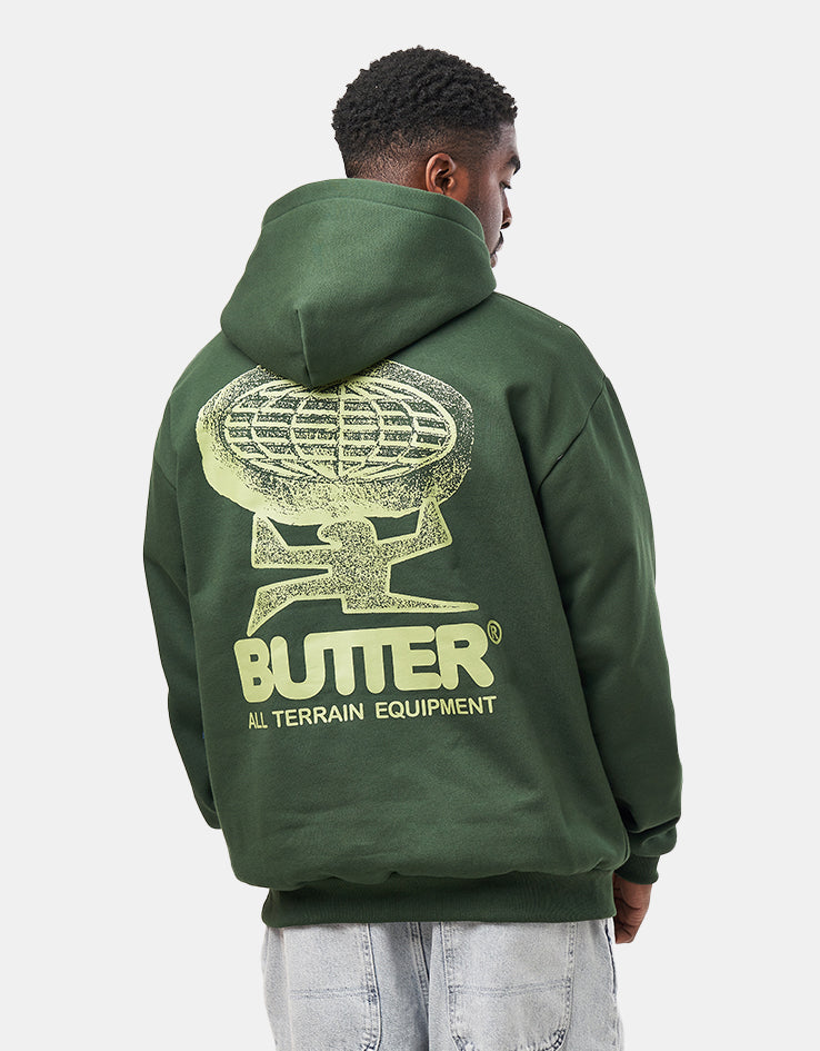 Butter Goods Terrain Pullover Hoodie - Bottle Green