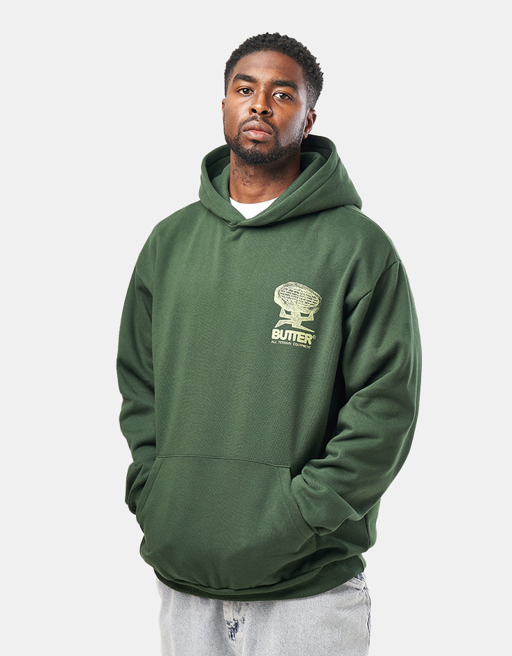 Butter Goods Terrain Pullover Hoodie - Bottle Green