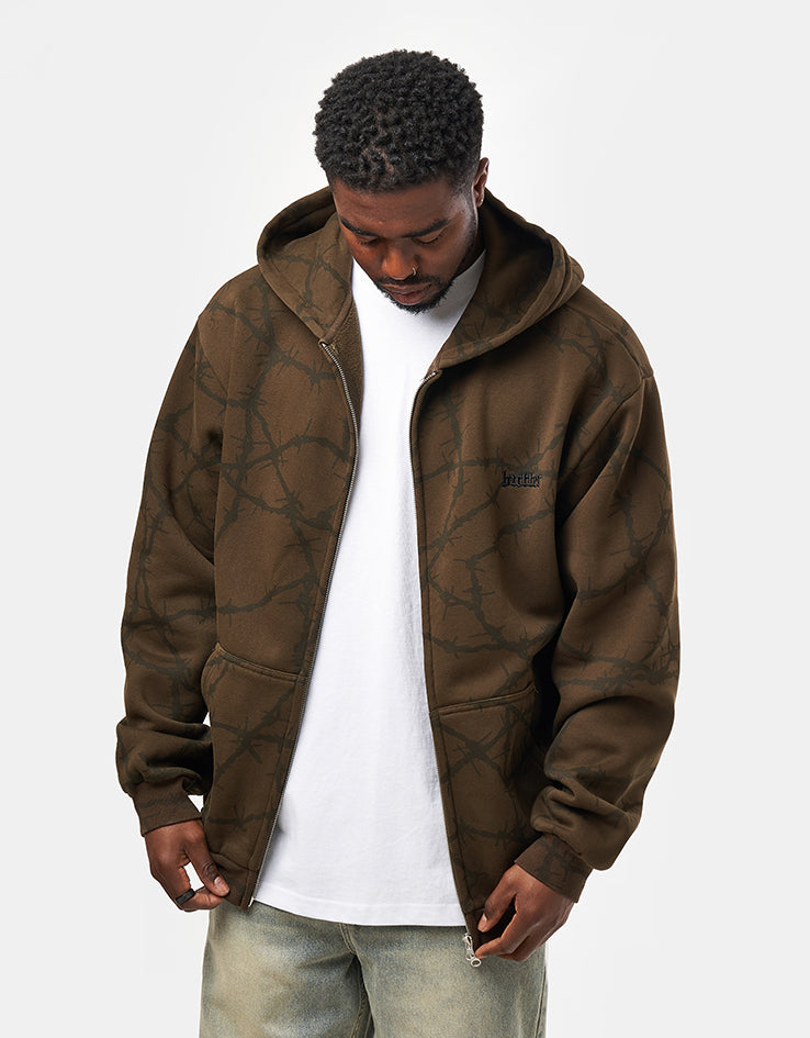 Butter Goods Wired Zip-Thru Hoodie - Fudge