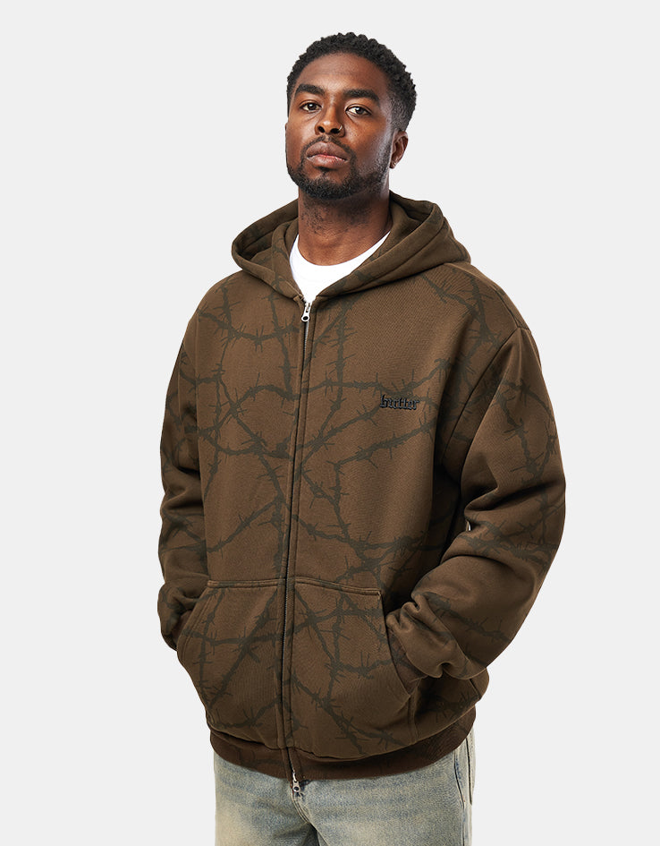 Butter Goods Wired Zip-Thru Hoodie - Fudge