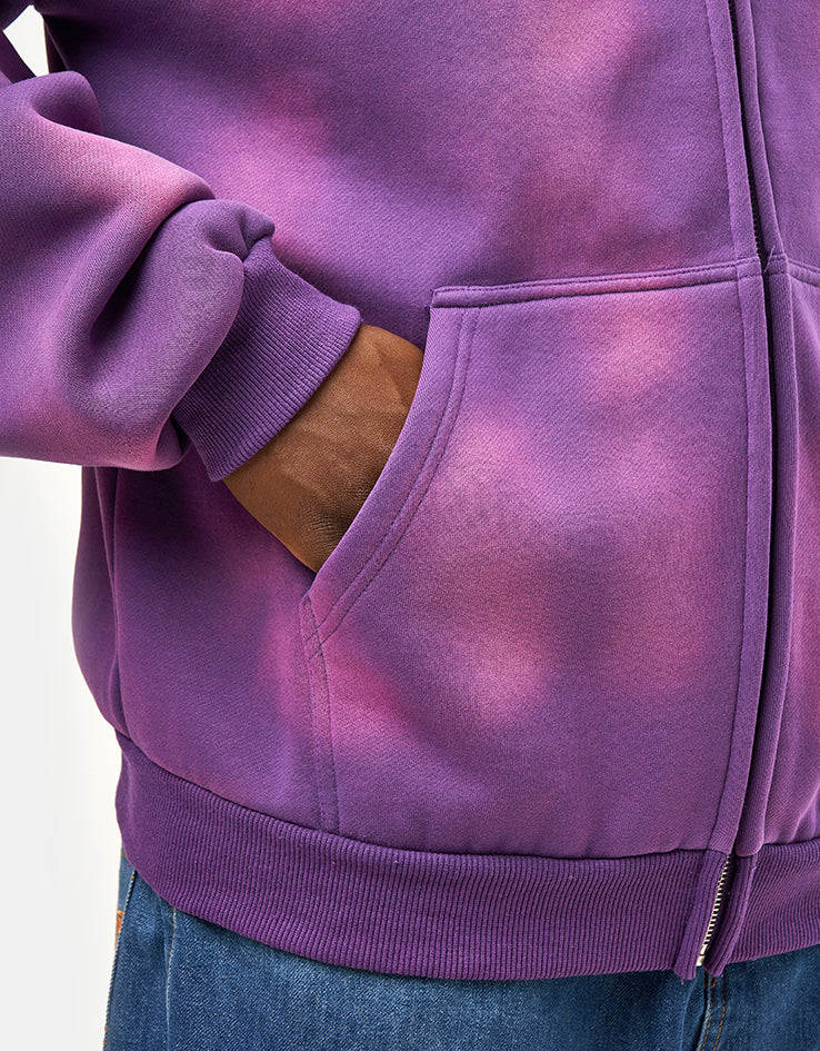 Butter Goods Encounter Zip-Thru Hoodie - Washed Purple