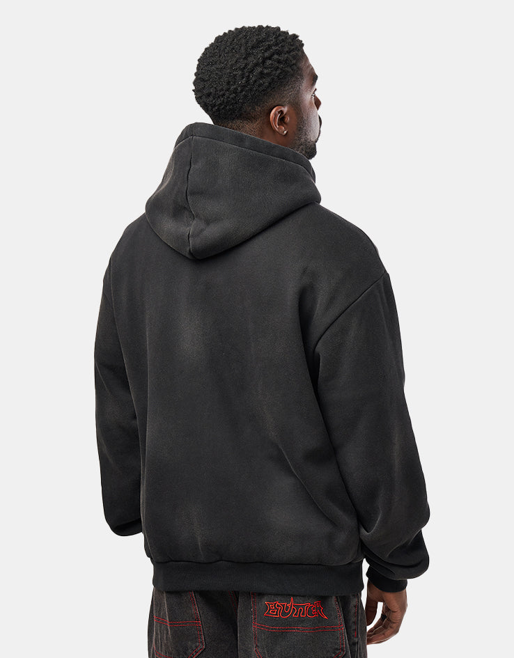Butter Goods Encounter Zip-Thru Hoodie - Washed Black