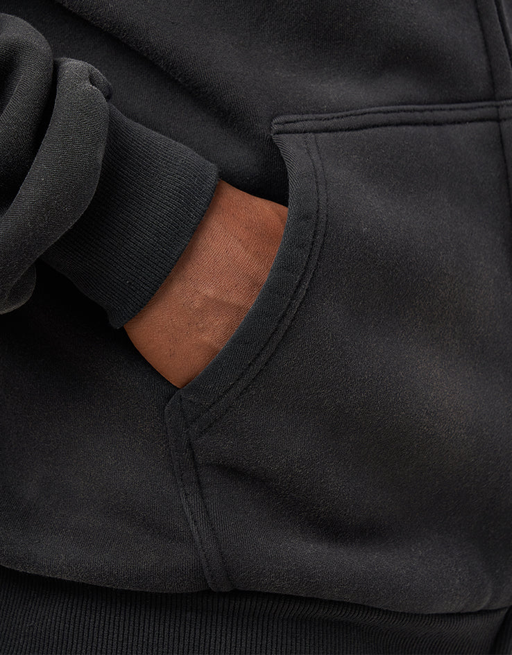 Butter Goods Encounter Zip-Thru Hoodie - Washed Black