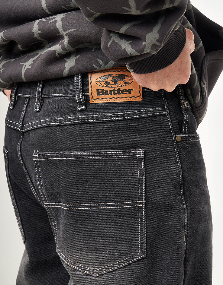 Butter Goods Ace Denim Jean - Distressed Black