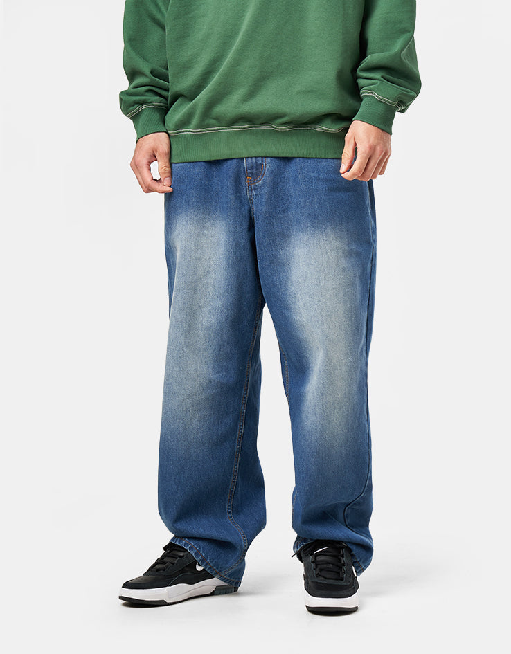 Butter Goods Encounter Denim Jean - Washed Slub Blue