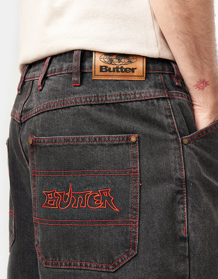 Butter Goods Encounter Denim Jean - Tinted Washed Black