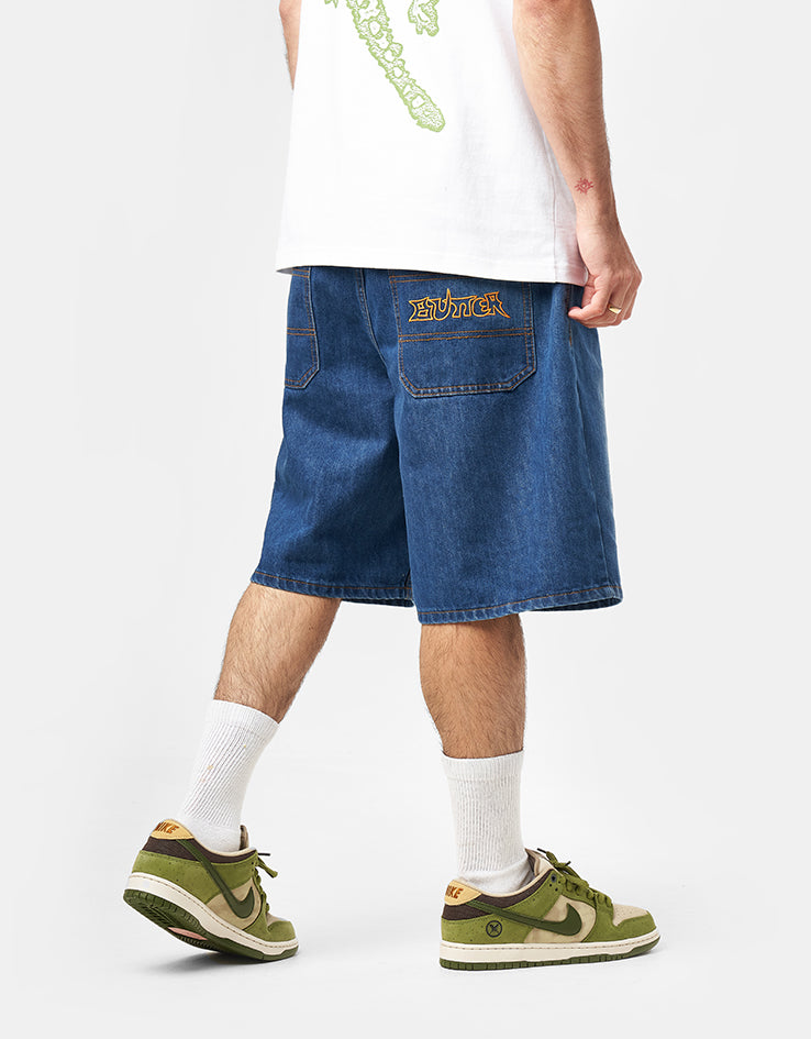 Butter Goods Encounter Denim Shorts - Washed Slub Blue