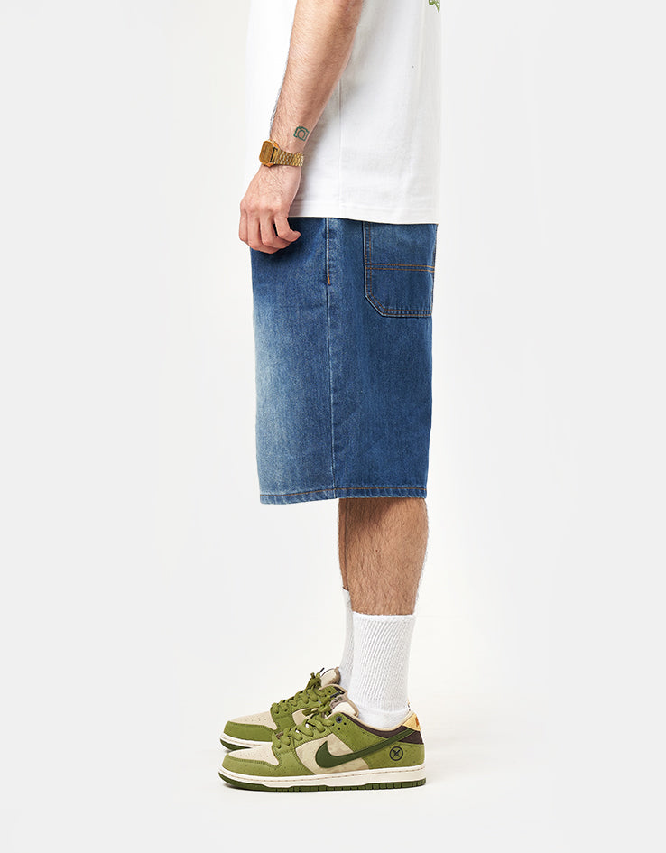 Butter Goods Encounter Denim Shorts - Washed Slub Blue