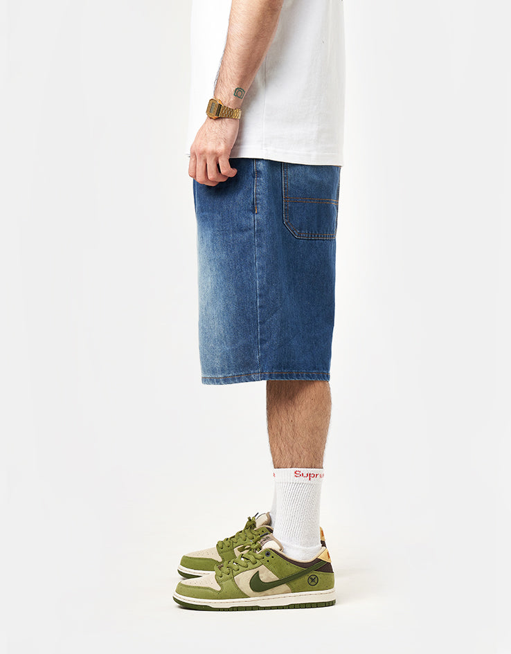 Butter Goods Encounter Denim Shorts - Washed Slub Blue