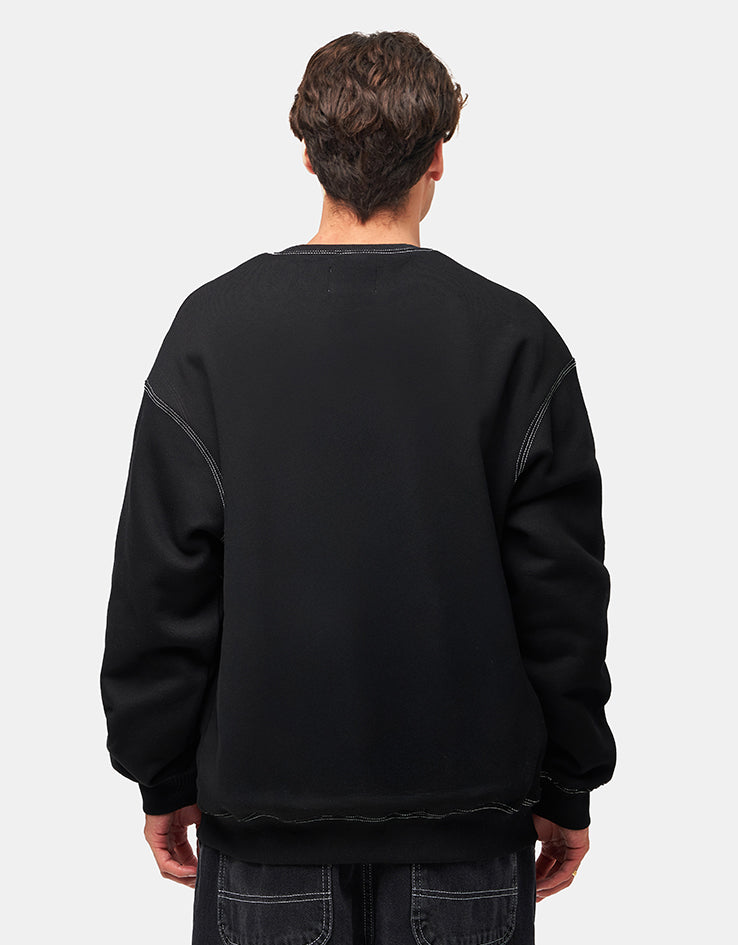 Butter Goods Swirl Crewneck - Black