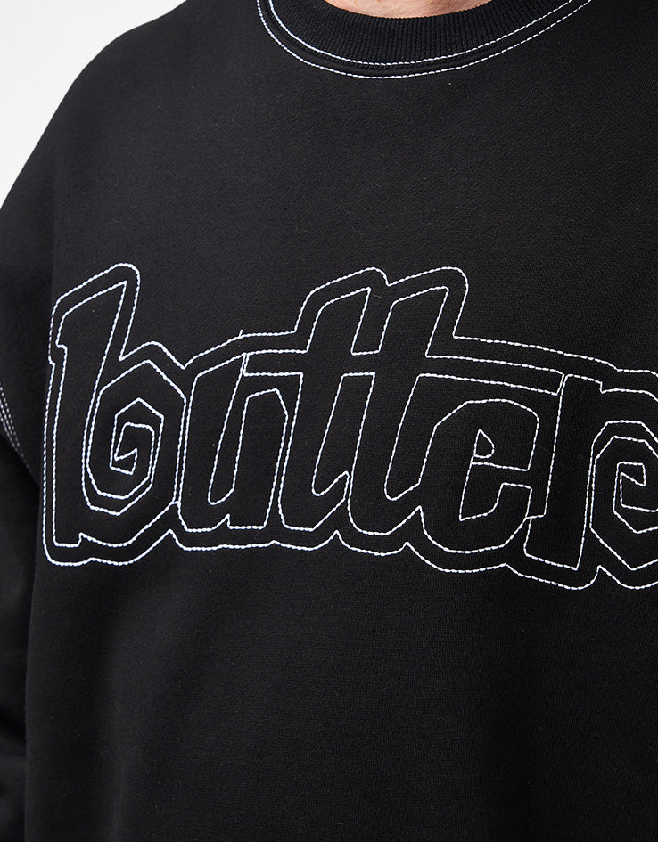 Butter Goods Swirl Crewneck - Black