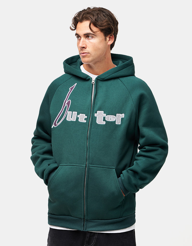 Butter Goods Device Zip-Thru Hoodie - Forest