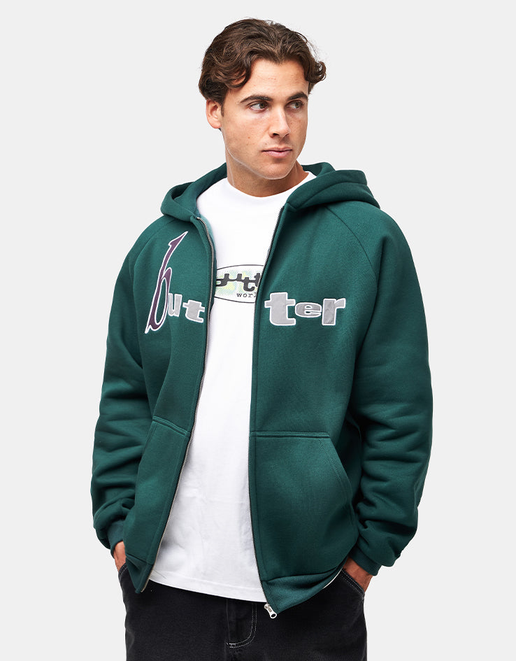 Butter Goods Device Zip-Thru Hoodie - Forest