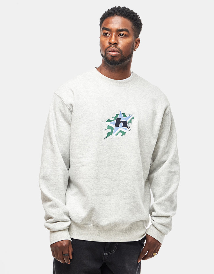 HUF H Bit Crewneck - Ash