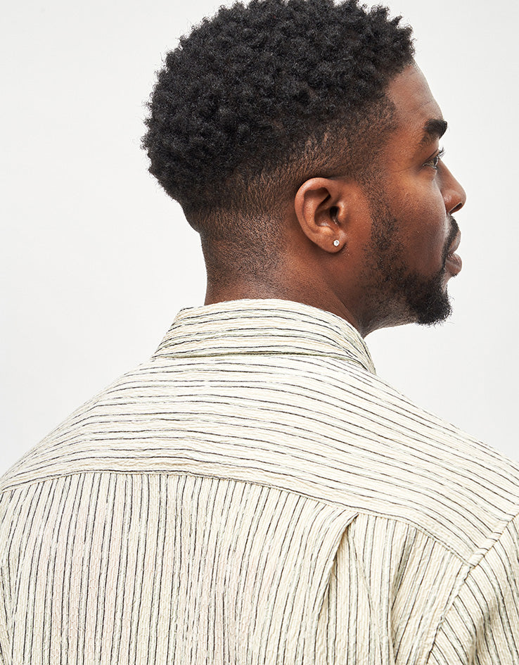 HUF Apollo S/S Striped Shirt - Natural